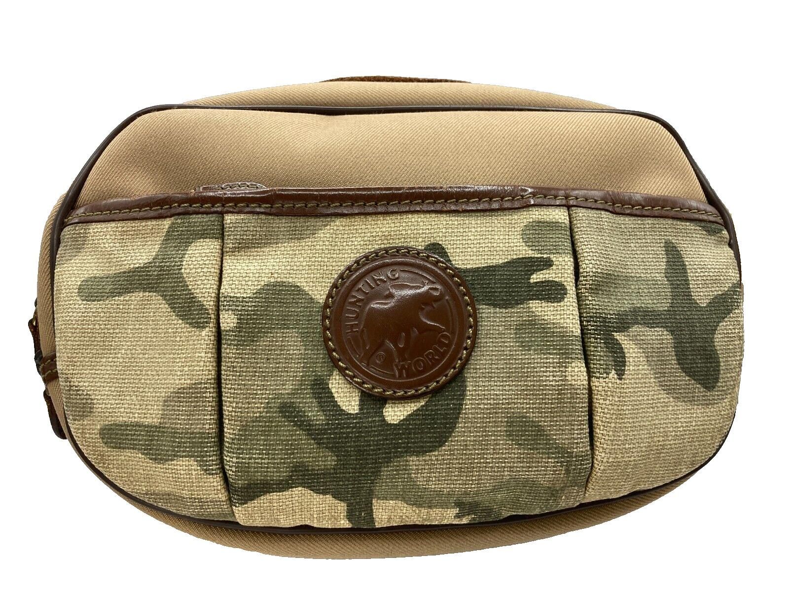 HUNTING WORLD Waist Pouch Belt Bag Beige USED T628-1